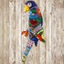 Zcaukya Wall Decor Hanging for Indoor Outdoor Home Bedroom Office Garden (Parrot Blue)