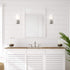 Design House 588814-SN Lydia Transitional 1-Light Indoor Wall Light Dimmable with a White Frosted Glass Shade and Twist On/Off Switch for Hallway Foyer Bathroom, Satin Nickel