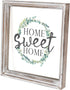 Barnyard Designs Home Sweet Home Sign Rustic Primitive Country Home Decor Framed Wall Sign 13" x 13? x 1"
