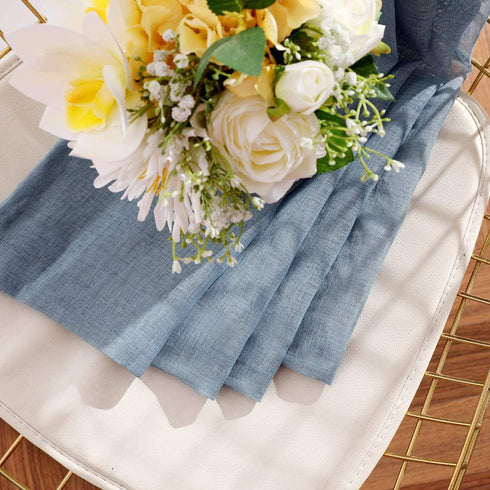 MIULEE 2 Panels Blue Semi Sheer Window Curtains Elegant Grommet Top Window Voile Panels/Drapes/Treatment Linen Textured Panels for Bedroom Living Room 54X84 Inch