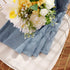 MIULEE 2 Panels Blue Semi Sheer Window Curtains Elegant Grommet Top Window Voile Panels/Drapes/Treatment Linen Textured Panels for Bedroom Living Room 54X84 Inch