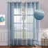 MIULEE 2 Panels Blue Semi Sheer Window Curtains Elegant Grommet Top Window Voile Panels/Drapes/Treatment Linen Textured Panels for Bedroom Living Room 54X84 Inch