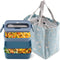 HSYTEK Bento Lunch Box Set Portable , 2 Layer Japanese Lunch Box, Meal Prep Lunch Container with Utensil & A Tote Drawstring Insulated Lunch Bag(Blue)