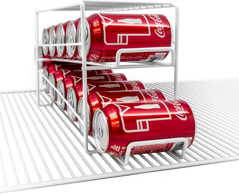 Sorbus Soda Can Rack Beverage Dispenser Dispenses 12 Standard Size 12oz Soda Cans (White)