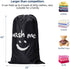 NICOGENA Wash Me Laundry Bag 2 packs, 28x40 inches Rips & Tears Resistant Large Dirty Clothes Storage Bag, Machine Washable, Heavy Duty Laundry Hamper Liner for College Students, Black