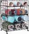 X-cosrack Adjustable Water Bottle Organizer,4-Tier Wall-Mounted Water Bottle Holder, Stackable Water Bottle Storage Rack for Kitchen Countertops,Pantry, Cabinet,Black(Patent Pending)