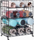 X-cosrack Adjustable Water Bottle Organizer,4-Tier Wall-Mounted Water Bottle Holder, Stackable Water Bottle Storage Rack for Kitchen Countertops,Pantry, Cabinet,Black(Patent Pending)