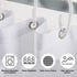 COLOR VALLEY ART White Shower Curtains,72''x72'' Modern Fabric Curtains for Bathroom,Bathtub Shower Curtain Liner with Hooks,Waterproof and Machine Washable (White)