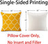 pinata Yellow Pillow Covers 18x18 Set of 4 Decorative Outdoor Throw Pillows Cases Spring Summer Fall Daybed Mustard Farmhouse Modern Geometric Square Decorations for Sofa Couch Home Cushion Covers