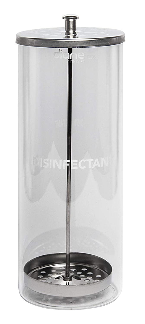 Diane Glass Sterilizing Jar Disinfectant Container for Salon, Barber Shop Large - 10 Tall x 3.4 Wide 33 Fl Oz Capacity Clear D6063