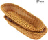 14"Poly-Wicker Bread Basket, Woven Tabletop Food Fruit Vegetables Serving, Restaurant Serving Basket,Brown(2 PACKS)¡