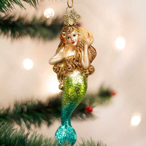 Old World Christmas Mermaid Sea and Water Animals Glass Blown Ornaments for Christmas Tree