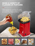 Hot Air Popcorn Popper, 1400W Electric Popcorn Maker Machine 2 Minutes Fast Popping, 18 Cups, Healthy & Fat Free, For Home, Christmas, Movie Night or Party, BPA Free