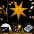 Paper Star Lantern, 8 Mode 50 LEDs Firework Fairy String Lights, Light up Hollow Out Star Hanging Decoration for Indoor Outdoor Room Wedding Christmas Party (Classic Style)