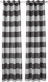 Amazon Basics Room-Darkening Blackout Curtain Set with Grommets - 52 x 84-Inch, Dark Gray/Light Gray Stripe, 2 Panels
