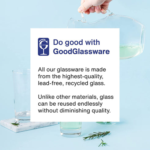 GoodGlassware Highball Glasses (Set of 4) 13.5 oz - Tall Drinking Glass with Heavy Base - for Water, Juice, Cocktails, and Beverages - Dishwasher Safe, Perfect for Kitchen & Bar