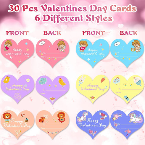 Pull Back Cars, 28 Pack Friction Powered Pull Back Car Toys+30 Valentine Cards+28 Prefilled Hearts, Kids Valentines Gifts Party Favors Set, Valentine Toys for Kids Classroom Exchange