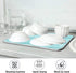 ALAZA Dish Drying Mats for Kitchen Counter Retro Teal Turquoise Blue Absorbent Microfiber Large Drying Pad Dish mats for Kitchen Countertops 18 x 24 Inch