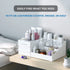LtyTz Makeup Desk Organizer With Drawers - Countertop Bathroom Skincare Organizer for Cosmetics, Vanity Holder for Lipstick, Brushes, Lotions, Eyeshadow, Nail Polish and Jewelry Sundries, A-White