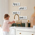 rabbitable 4 Pieces Farmhouse Bathroom Wall Decor,Wash Your Hands Brush Your Teeth Comb Your Hair ,Rustic Wooden Bathroom Wall Arts Decoration Bathroom Funny Sign