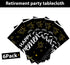Retirement Party Decorations, 6 Pack Large Size Plastic Happy Retirement Tablecloth Decor for Women Men Retirement Parties