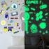 4 Sheets Gamer Wall Sticker Glow in The Dark Gamer Wall Decals Boy Children Video Game Room Decor Gaming Controller Wall Stickers Removable Wall Art for Kids Men Playroom Living Room