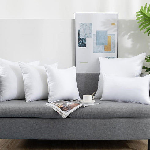 Lipo 18 x 18 Pillow Inserts (Set of 2) - Throw Pillow Inserts - Euro Pillow Inserts Down Pillow Inserts - Decorative Pillow Insert Pair - White Couch Pillow