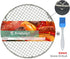 Fivebop Multi-Purpose Stainless Steel Cross Wire Round Steaming Cooling Barbecue Racks/Carbon Baking Net/Grills/Pan Grate with 3 Legs (8.25 inches)