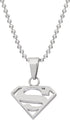 DC Comics Superman Jewelry for Women Stainless Steel Cutout Logo Pendant Necklace