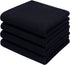 Homaxy 100% Cotton Waffle Weave Kitchen Dish Towels, Ultra Soft Absorbent Quick Drying Cleaning Towel, 13x28 Inches, 4-Pack, Black