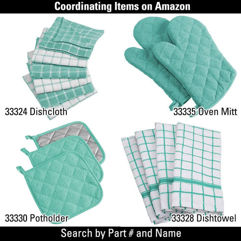 DII Solid Napkin Set Collection, 20x20, Aqua, 6 Piece