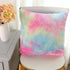 Pink Cute Decorative Throw Pillows Covers Pack of 2 Soft Fluffy Blush Faux Fur Large Throw Pillow for Couch Bed Decor Sofa Comfy Chair for Bedroom Rainbow Girls Cuddle Cushion 18x18