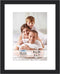 Icona Bay 8x10 Black Picture Frame with Removable Mat for 5x7 Photo, Modern Style Wood Composite Frame, Table Top or Wall Mount, Bliss Collection