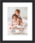Icona Bay 8x10 Black Picture Frame with Removable Mat for 5x7 Photo, Modern Style Wood Composite Frame, Table Top or Wall Mount, Bliss Collection