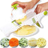 GProMe Mandoline Slicer Vegetable Mandolin, Fruit zucchini Slicer, French Fry Cutter, Food Waffle,Julienne Grater Sharp Stainless Steel Blades