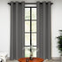 Deconovo Thermal Insulted Grey Blackout Curtains & Drapes, Noise Reduction Grommet Window Treatment Panels for Bedroom (42x63 in, 2 Panels)