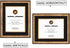 Golden State Art, 11x14 Vintage Antique Style Gold Frame for 8.5x11 Diploma/Certificate, Sawtooth Hangers for Wall Mounting with Real Glass, Black Trim (Black/Gold Double Mat)