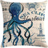 ULOVE LOVE YOURSELF Sea Throw Pillow Covers Only Ocean Theme Seahorse-Octopus-Starfish-Crab Pattern Beach House Decorative Cushion Cover Coastal Pillowcases 18—18,4Pack (Ocean Theme)