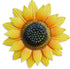 GIFTME 5 Metal Sunflower Decor,Flower Wall Decor for Bathroom,Kitchen,Sunroom,Garden,Patio Decor(12 Inch Yellow)