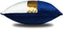 KACOPOL Navy Blue Beige Gold Leather Patchwork Velvet Throw Pillow Cover 20x20 Set of 2 Luxury Modern Home Decor Cushion Cover Decorative Pillow for Couch Living Room Bedroom Car (Navy Blue, 20x20)