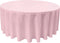 LA Linen Polyester Poplin Washable Round Tablecloth, Stain and Wrinkle Resistant Table Cover 120", Fabric Table Cloth for Dinning, Kitchen, Party, Holiday 120-Inch, Pink Light, (TCpop120R_Lghtpink137)