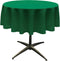 LA Linen Polyester Poplin Washable Round Tablecloth, Stain and Wrinkle Resistant Table Cover 51", Fabric Table Cloth for Dinning, Kitchen, Party, Holiday 51-Inch, Emerald Green, (TCpop51R_GreenEmP32)