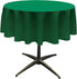LA Linen Polyester Poplin Washable Round Tablecloth, Stain and Wrinkle Resistant Table Cover 51", Fabric Table Cloth for Dinning, Kitchen, Party, Holiday 51-Inch, Emerald Green, (TCpop51R_GreenEmP32)