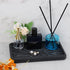 LKKL Vanity Tray, Bathroom Tray Toilet Tank Storage Tray, Kitchen Sink Trays, Vanity Countertop Organizer for Candles Soap Towel Holder, Rectangle Black 9"