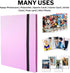 Sentinol Photocard Holder Book Album - Hold 360 Cards Bounded Thick Sleeves, Photocard Holder Kpop 9 Pocket Photo Album for Polaroid Pictures, Trading Cards, Instant Camera Picture (Pink, 1 Pack)