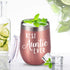 Best Auntie Ever Wine Tumbler, Funny Auntie Birthday Gifts for New Aunt to Be for Mother's Day, Christmas Xmas Present, 12 Oz Stainless Steel Wine Tumbler Auntie Sippy Cup