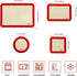 AMZOYO Set of 4 Silicone Baking Mats for the Oven - Includes Half, Quarter, Round, and Square Sheet Liners - 100% Non-Stick and Reusable - BPA Free and Heat Resistant - Washable and Dishwasher Safe