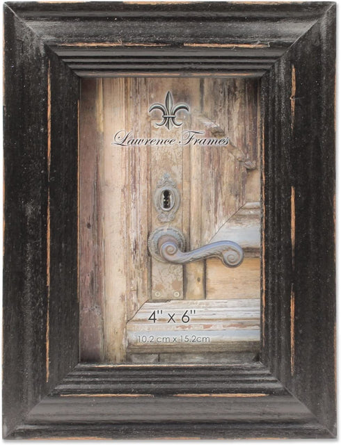 4x6 Weathered Black Wood Picture Frame