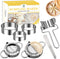Dumpling Maker,Dumpling Mold Set and Cutter,Dumpling Press molds Dumpling Skin Maker Stuffing Spoon Flour Ring Cutter,Chinese Dumpling Pie Ravioli Empanadas Press Mold Kitchen Accessories
