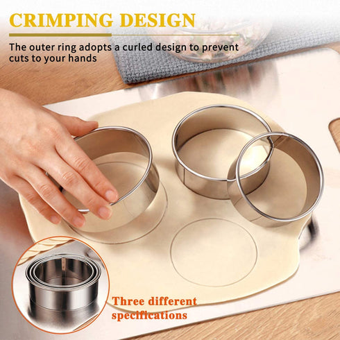 Dumpling Maker,Dumpling Mold Set and Cutter,Dumpling Press molds Dumpling Skin Maker Stuffing Spoon Flour Ring Cutter,Chinese Dumpling Pie Ravioli Empanadas Press Mold Kitchen Accessories